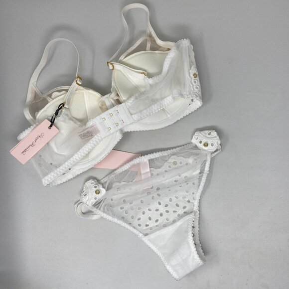 Agent Provocateur Nicoletti White 36DD/4 Set NWT - Picture 11 of 14